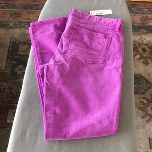 J. Crew Toothpick Corduroy Pants Orchid 29 Ankle